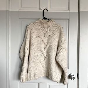 Zara Oversized slouchy soft cableknit sweater
